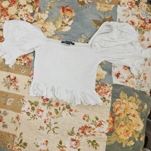 Forever 21 sz small white off shoulder crop